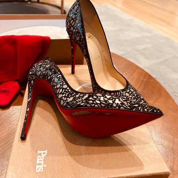 Christian Louboutin rare cut design pumps Heels 120 - Picture 5 of 7